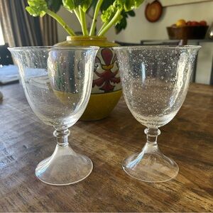 Handblown glass goblets